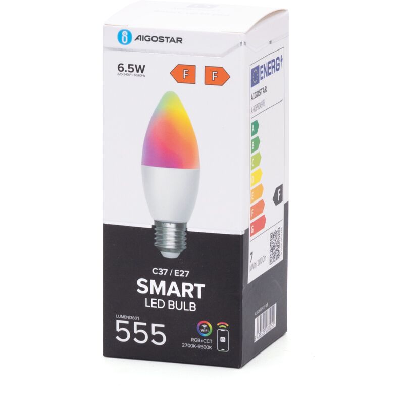 LED GLÜHBIRNE SMART WIFI E27 6.5W RGB ALEXA GOOGLE HOME 2 STÜCK | Leuchtmittel