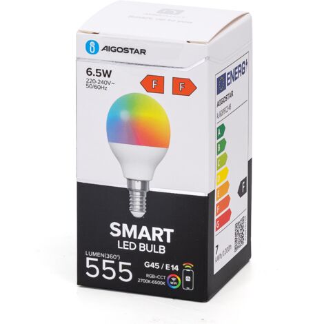 WLAN LED Lampe kugelförmig - E14 5W - 2700K-6500K - per App