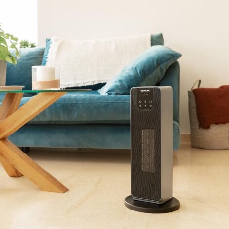Cecotec keramische badkamerverwarming Klaar Warm 10000 Top Keramisch Verticaal, 2200 W, instelbare thermostaat, 3 bedrijfsmodi, oververhitting en anti-rolbeveiliging, stil, 22 m2 : Cecotec