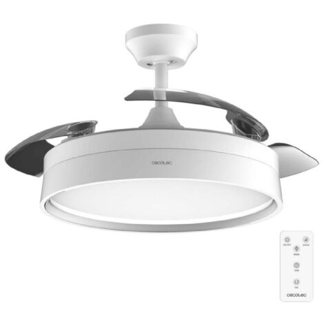 Cecotec Deckenventilator de mit Licht und einziehbaren Flügeln EnergySilence Aero 4200 Invisible White. 30W, DC-Motor, 42" Durchmesser, Timer, 6 Geschwindigkeiten, Fernbedienung und Winter-Sommer-Modu (1/5)