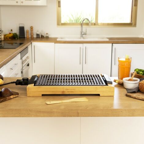 Plancha eléctrica Cecotec Tasty&Grill 2000 Bamboo LineStone 2000W madera/gris | Comprar online