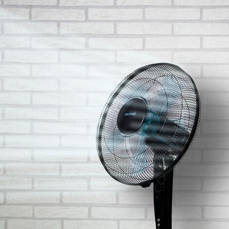 Ventilatore A Piedistallo Cecotec EnergySilence 530 Power Connected 50 W – 5 Pale Da 40 Cm, Telecomando, Timer 7,5 H, Oscillazione, Altezza Regolabile 110-130 Cm, Colore Nero