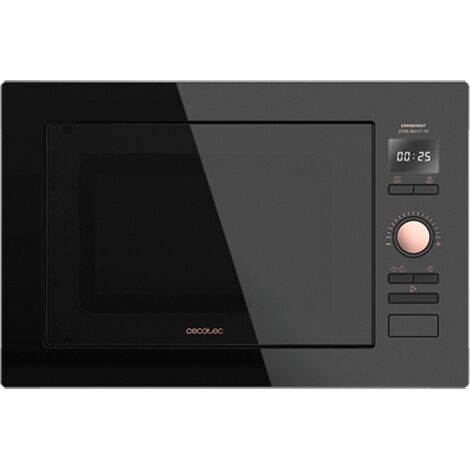 Digitaler Einbau-Mikrowellenherd mit 25 Liter Fassungsvermögen mitGrill und 900 W of Leistung.