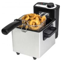 Fritteuse mit 1,5 Liter Fassungsvermögen und 1000 W, mitFilter zur Reinigung desÖls.