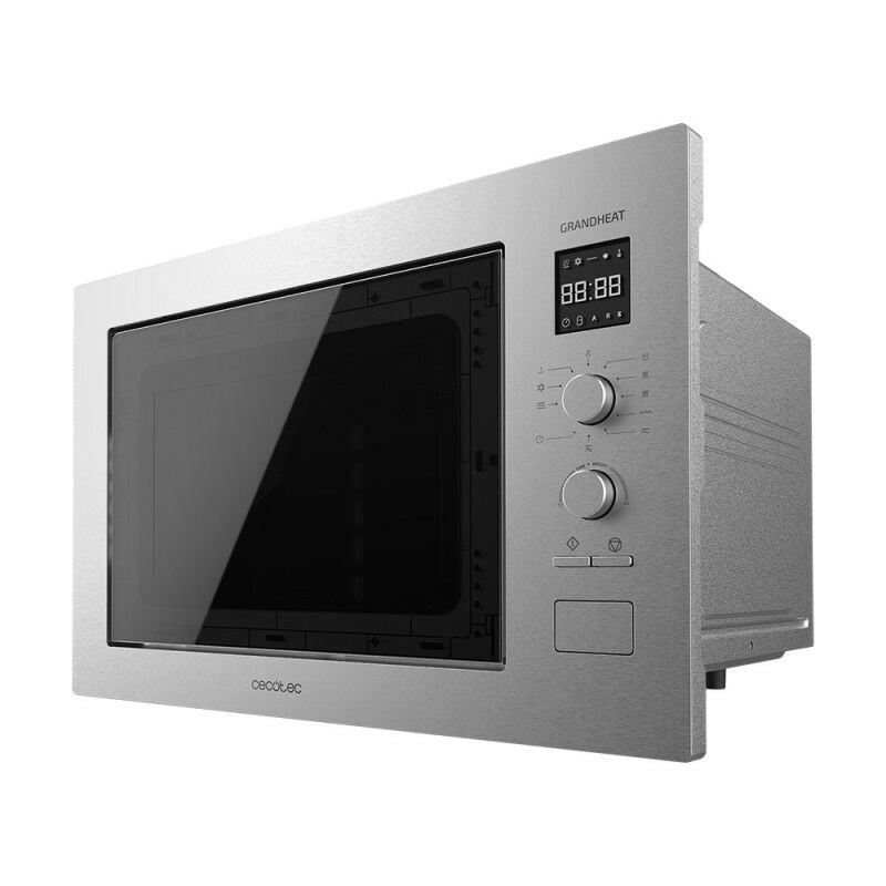Cecotec Micro-ondes encastrable numérique et tactile GrandHeat 2500  Built-in Touch SteelBlack, 900 W de puissance. 25 L, gril de 1000 W, 8  fonctions préréglées, Minuterie (Noir) : : Cuisine et Maison