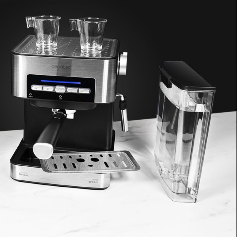 Cecotec – Machine à espresso et cappuccino 1350W – Pression 20 bars – Mousseur réglable – Réservoir 1,5L pour 2 tasses
