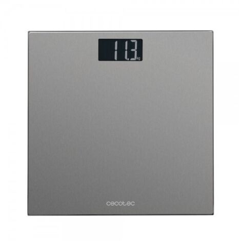 Cecotec – Pèse-personne numérique 180 kg – Surface en acier inoxydable 300 x 300 mm – Écran LCD – 4 capteurs pour mesures précises