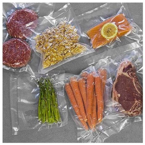 Cecotec Rouleaux Gaufrés Set de 2 Rouleaux Grands 28 x 600 cm. Convient pour la cuisson à basse température, Surface gaufrée, Sans BPA. Des tailles de sacs personnalisées.