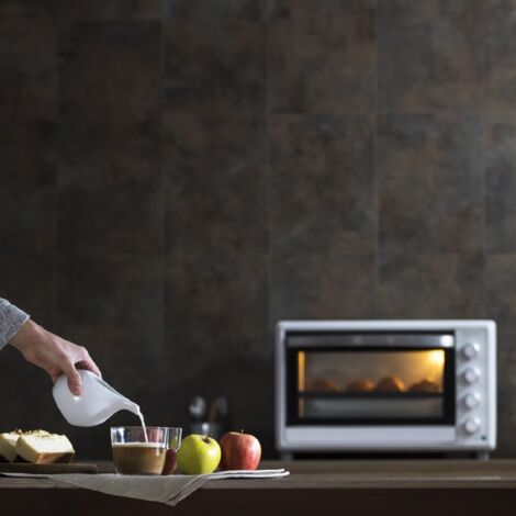 Cecotec Horno De Sobremesa De Convección Bake&Toast 6000 White Gyro. 2000 W, 60 L, 12 Funciones