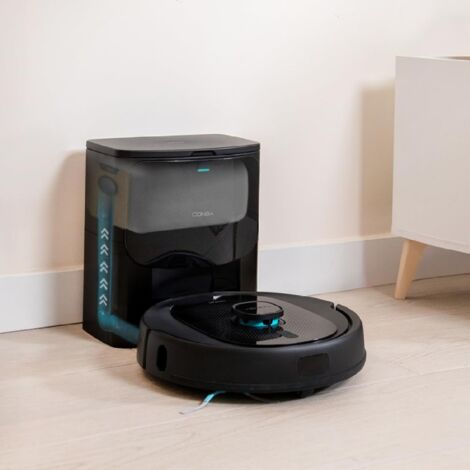 Cecotec Robot aspirateur Conga 8290 Immortal Ultra Power Home Genesis. iTech Laser Eye, 7000 Pa, 280 m2, Plan de pièce, 10 Modes, Zone réglementée, Srubbing, Surface Totale, Sac 3 L, Application