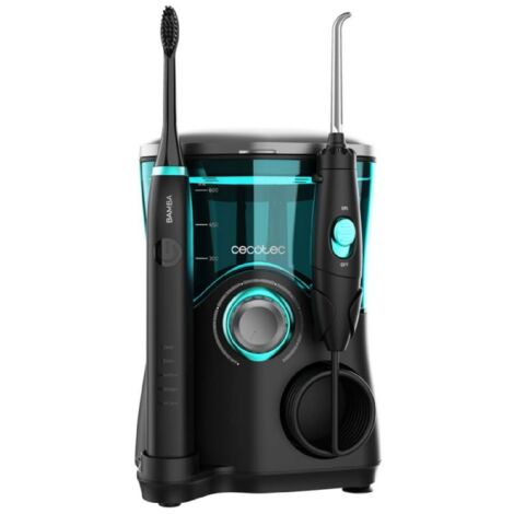 Centre de station dentaire : irrigateur con 600 ml de capacité, 10 niveaux de pression, 7 têtes et brosse à dents électrique con 5 modes.