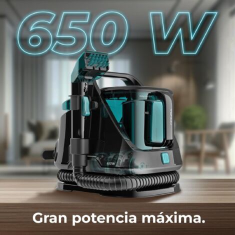 Cecotec Limpiador Aspirador de Tapicerías y Alfombras con Cable Conga 6000 Carpet&Spot Clean XXL Advance. 600W, 15kPa, Pulveriza, Aspira y Limpia, Depósito de Agua Limpia 1300ml, Radio de Acción 7m
