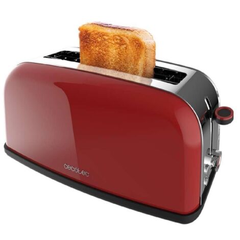 Cecotec – Grille-pain vertical 2 fentes 850W – Fente large 3,8 cm – Acier inoxydable – 7 positions de toast – Système d’auto-centrage