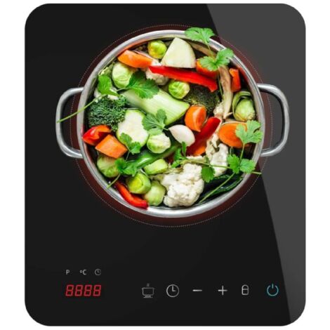 Cecotec – Plaque induction portable 1 feu 2000W – Température réglable 60-240°C – Écran tactile – Protection contre la surchauffe