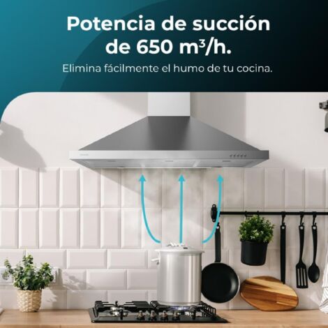Cecotec Hotte en forme de pyramide Bolero Flux PM 906500 Inox A