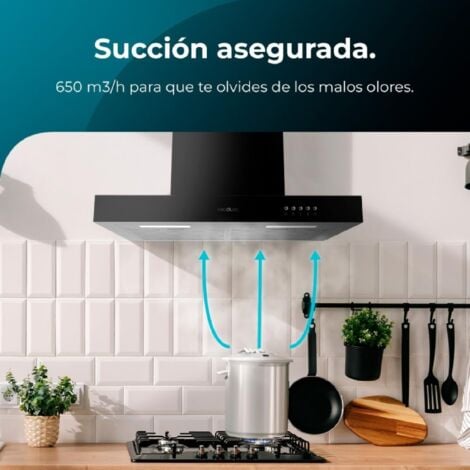 Cecotec Hotte aspirante en T Bolero Flux TM 606500 Black A
