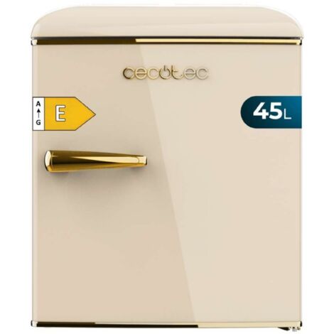 Cecotec – Réfrigérateur rétro 45L – Dimensions 55 x 44,7 cm – Classe énergétique E – Bac à glaçons – Poignée chrome