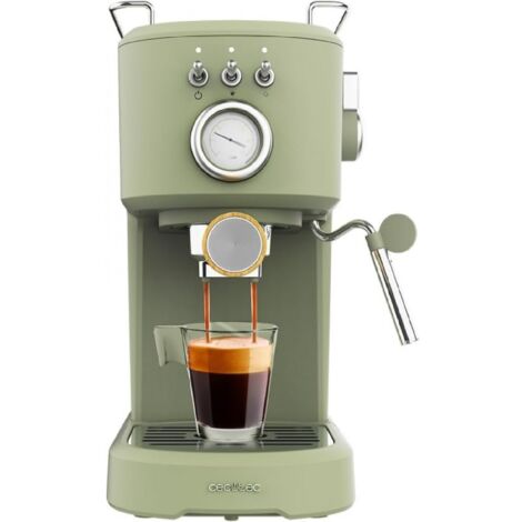 Cecotec – Cafetière expresso numérique 1100W – Pompe 20 bars pour crème parfaite – Buse vapeur orientable – Réservoir 1,25L amovible