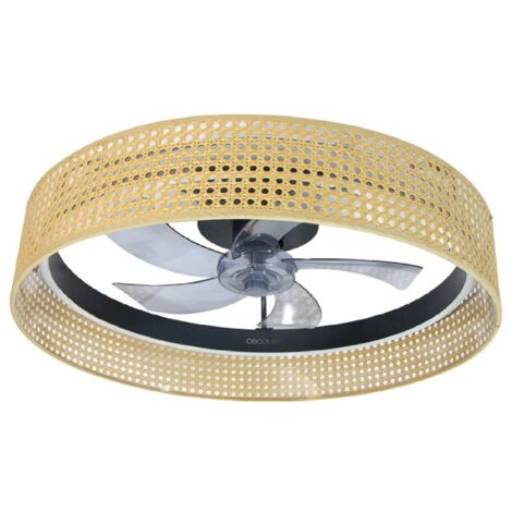 Ventilateur de plafond Cecotec EnergySilence LampAero 600, design beige, avec éclairage. Moteur CC 20 W, éclairage LED, 5 pales (1/5)