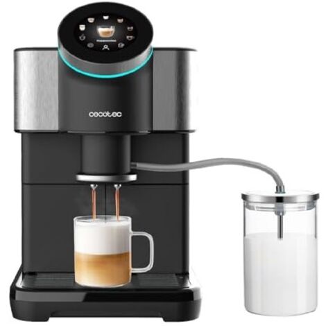 Cecotec – Cafetière expresso 1450 W – Pression 15 bars – Système Thermoblock – Moulin céramique intégré – Écran tactile 4 pouces