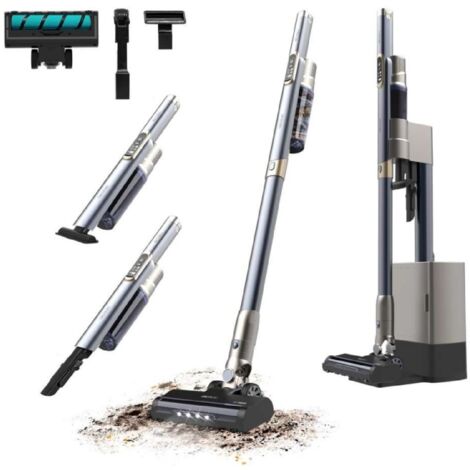 Cecotec – Aspirateur balai 2 en 1 ultra-léger 1,55 kg – Moteur Brushless 210 W – Autonomie 40 min – Pression 20 kPa – Modes Eco et Turbo