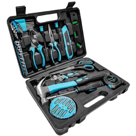 Cecotec de Outils à main CecoRaptor 4200 ToolBox. Bouton de verrouillage de, design compact et poignée ergonomique, tournevis, marteaux, pinces, ruban à mesurer, 31x22,5x7cm. (1/5)
