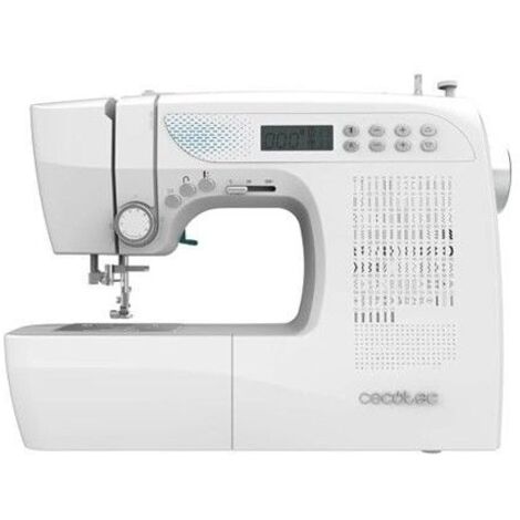 Cecotec Machine de Couture électrique- 215 points - Niveau expert - BelleCouture 21500. Moteur numérique, écran LCD, bouton de réglage du fil, bobinage automatique, lumière LED, kit d'accessoires.