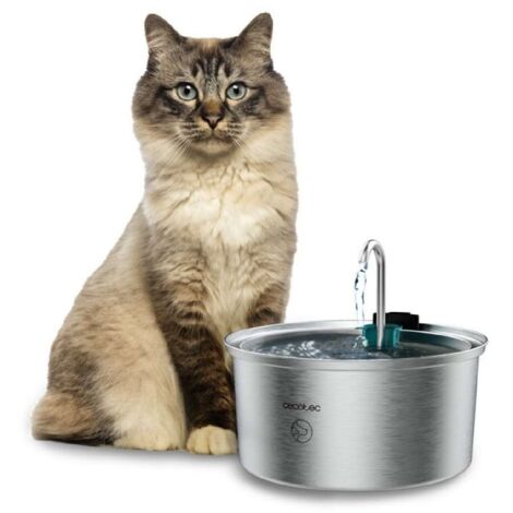 Cecotec Pumba 3200 Refresh Inox Fontaine à eau automatique pour animaux de compagnie d’une capacité de 3,2L (1/3)
