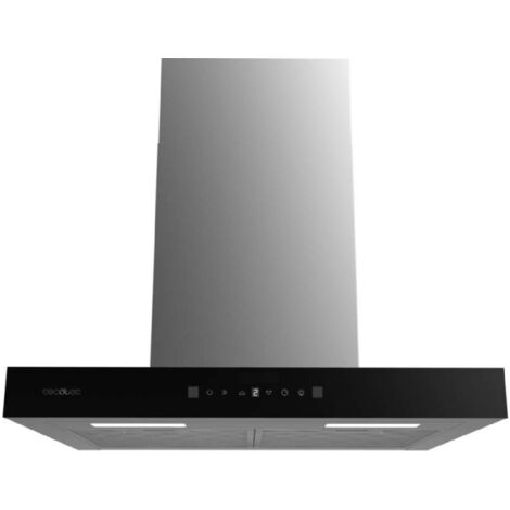 Cecotec Hotte Aspirante Flux TT 605500 Noir Verre A++. 60 cm, 70W, Faible Consommation d'Énergie, Aspiration 550m3/h