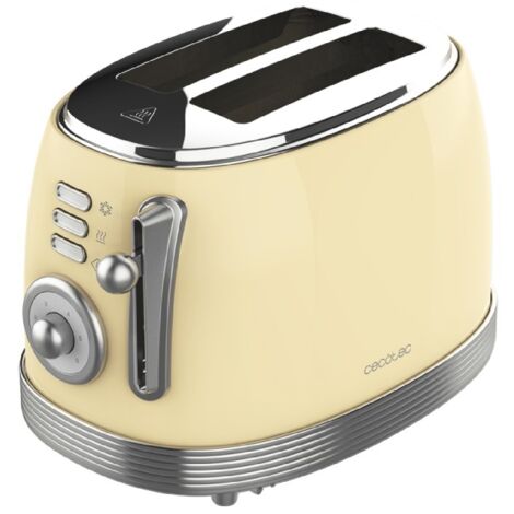 Grille-pain vertical cecotec toast and taste 800 vintage light yellow (1/7)