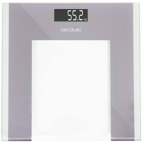 Cecotec Balance de Bain Digitale Surface Precision Healthy: Plateau en Verre Trempé 30x30cm Écran LCD 180 Kg