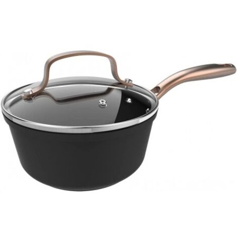 Casserole de 16 x 7,5 cm de aluminium forgé, de 1,3 L de capacité. Avec revêtement antiadhésif Platinum Plus Teflon® de haute qualité, 100 % sans of PFOA. (1/5)