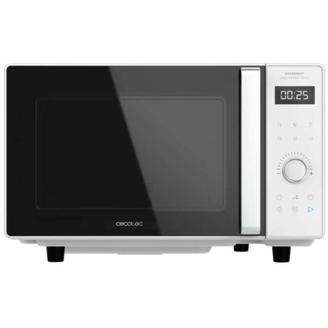 Cecotec – Micro-ondes à poser 25L 800W – Technologie Flatbed sans plateau tournant – Panneau tactile – 8 fonctions préconfigurées