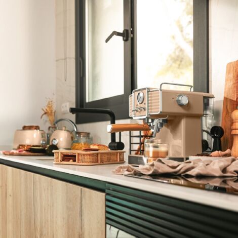 Cecotec Machine à café Power Espresso 20 Tradizionale Light Beige