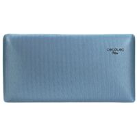 Cecotec Almohada Flow Luxury 90 cm. 100% Viscoelástica, Firmeza Medio-Alta, Núcleo con Carbono Activo, Tacto Extra Suave, Funda Transpirable Azul Metalizada, Antiácaros y Antibacterias
