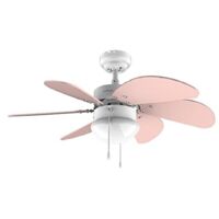 Cecotec – Ventilateur de plafond 92 cm – 6 pales – 3 vitesses – Moteur en cuivre 50W – Système d'inversion été/hiver – Lampe intégrée