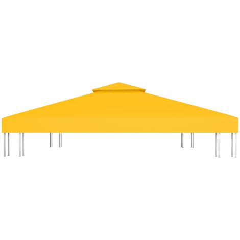Toit De Remplacement Pour Tonnelle De Jardin 3x4 M - Polyester Imperméable 280 G/m² - Sable