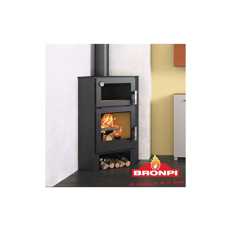 ESTUFA DE LEÑA CON HORNO BRONPI MODELO LERMA-H