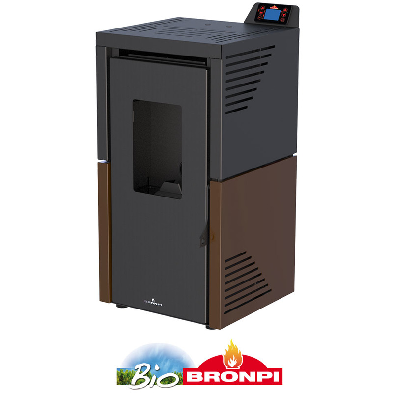 ESTUFA DE PELLET BRONPI MODELO TINA 7 KW COLOR MOKA