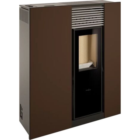 BRICOSOL ESTUFA DE PELLETS GENESIS STEEL 10 MARRON VINTAGE DE FERLUX