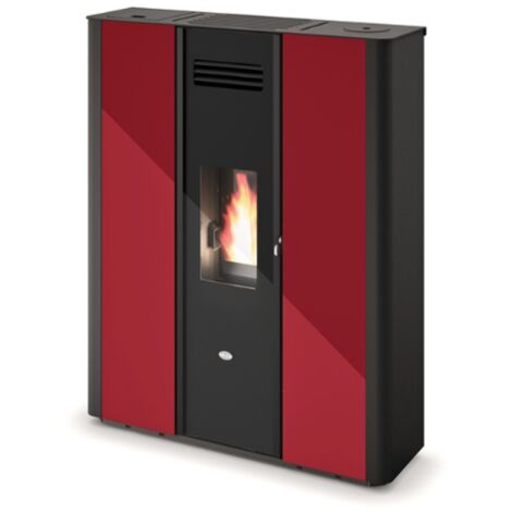 Estufa De Pellet Eva Calòr Slim EMILY 9016005200 Acabado Rojo (1/4)
