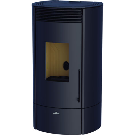 BRONPI - Estufa de Pellet Color Negro con Wifi Incluido De Serie Modelo MILA-NE de 11 kW