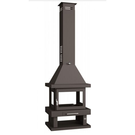 Chimenea Leña Central a 4 Caras FM - 1 Puerta