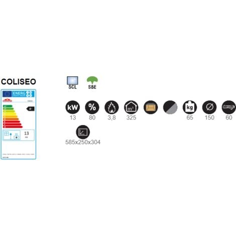 BRICOSOL ESTUFA DE LEÑA INSERTABLE BRONPI MODELO COLISEO