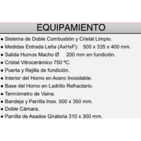 Horno Leña Rincón FM - Interior Vermiculita - Modelo HL-100 R