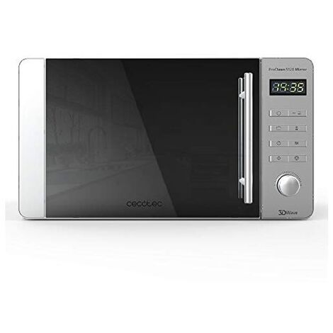 Cecotec Forno a Microonde ProClean 5120 Inox, 700 W, Grill 800 W, Capacità 20 L, Ready2Clean per una migliore pulizia, Tecnologia 3DWave, 8 Programmi, Design della porta a specchio