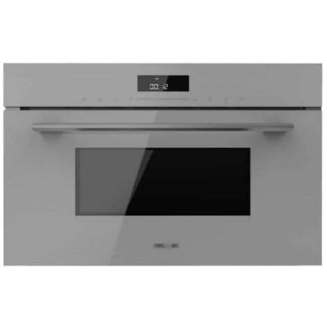 Cecotec Forno combinato a incasso Glass Grey da 34 l di capacità, funzione Microonde, modalità Grill, Defrost, Auto Menu, Speed Cooking ed Electronic Timer.