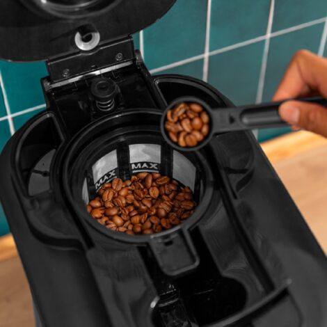 Cafetière Filtre Cecotec Coffee 66 Grind & Drop 1086W - Moulin à Lames, 12 Tasses, Technologie ExtremeAroma, Acier Inoxydable, Programmation 24h