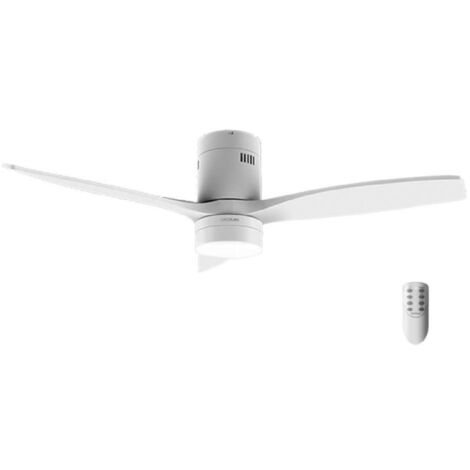 Cecotec Ventilatore da soffitto Energysilence Aero 5600 Classic Bianco. Motore DC 40W, Diametro 132 cm, 3 Pale, Lampada Led 18W