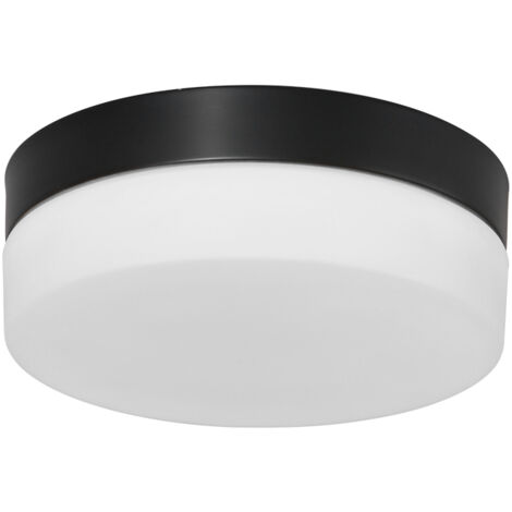 Steinhauer - plafonnier - Ikaro - noir - verre métal - Ø 18cm - (1/7)